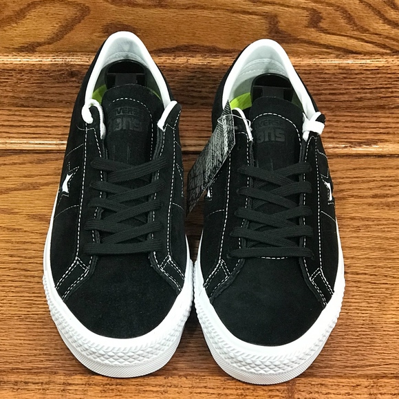 Converse One Star Suede Ox Mens Skate Black White - Picture 5 of 6